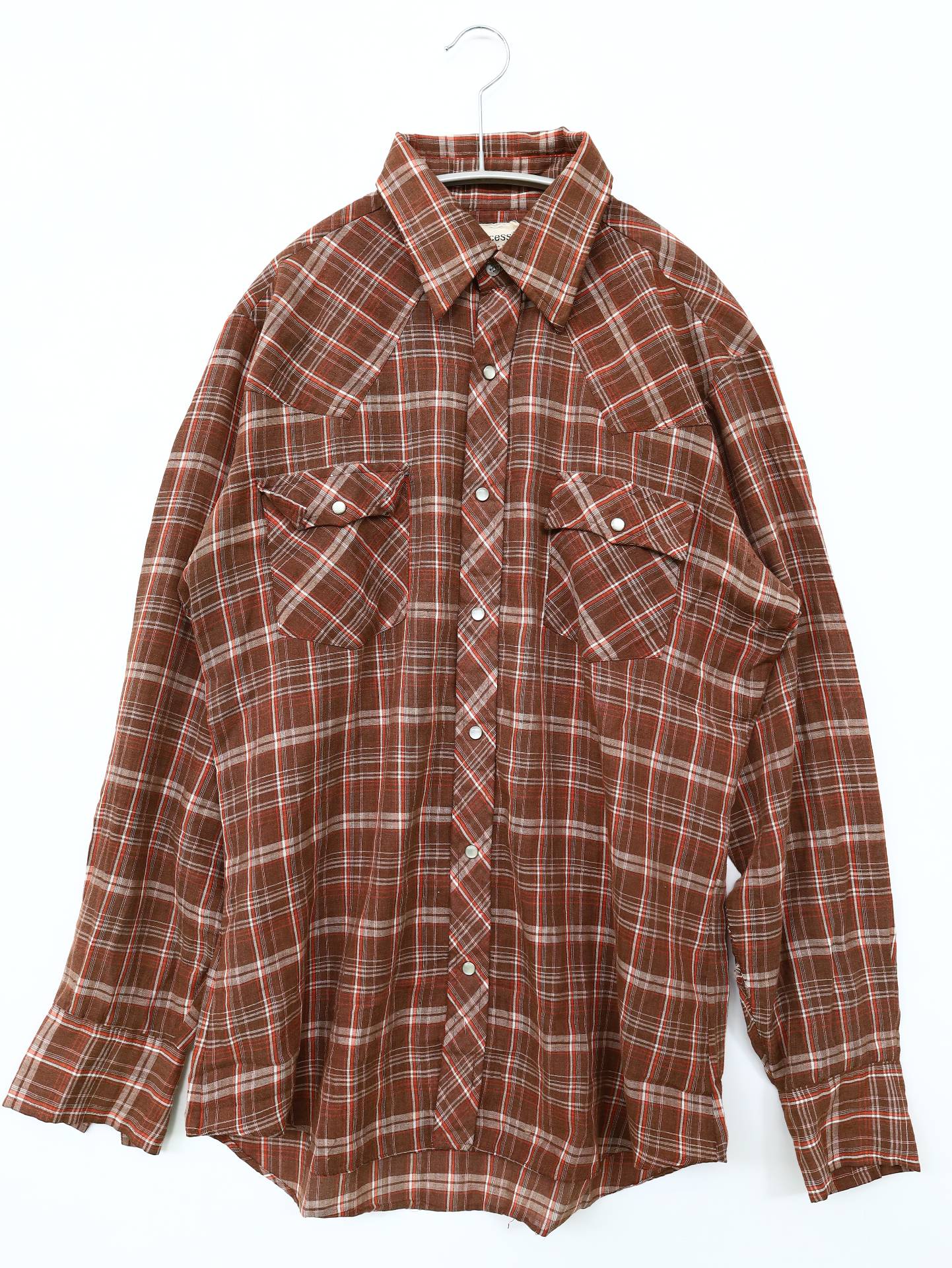 A27129 【Recess】シャツ 15-M-5 1/2 ウエスタンっぽいチェックシャツです!肩の切り替えがとても可愛いです【古着/USED/中古品 ...